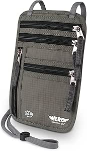 HEROの首の札入れ、パスポートのホールダーを妨げるRFIDは、隠された旅行袋を隠します