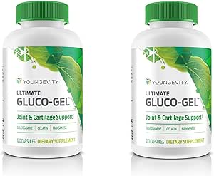 Youngevity Ultimate Gluco-Gel -for Joints, Tendons, Bones & Cartilage | Contains Glucosamine, Gelatin & Manganese | 2 Bottles
