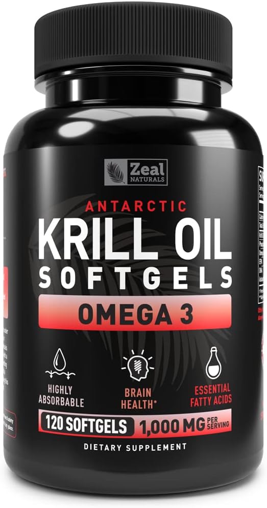 EPA、DHA及びアスタキサンチンとのAntarctic Krillオイル1000mg (120 Softgels)のオメガ3の魚油の補足-接合箇所、頭脳および人および女性のための中心サポートのため