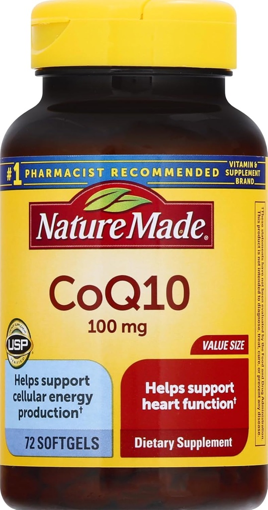 CoQ10 100 mg Softgels、心の健康のための72の計算の価値サイズ