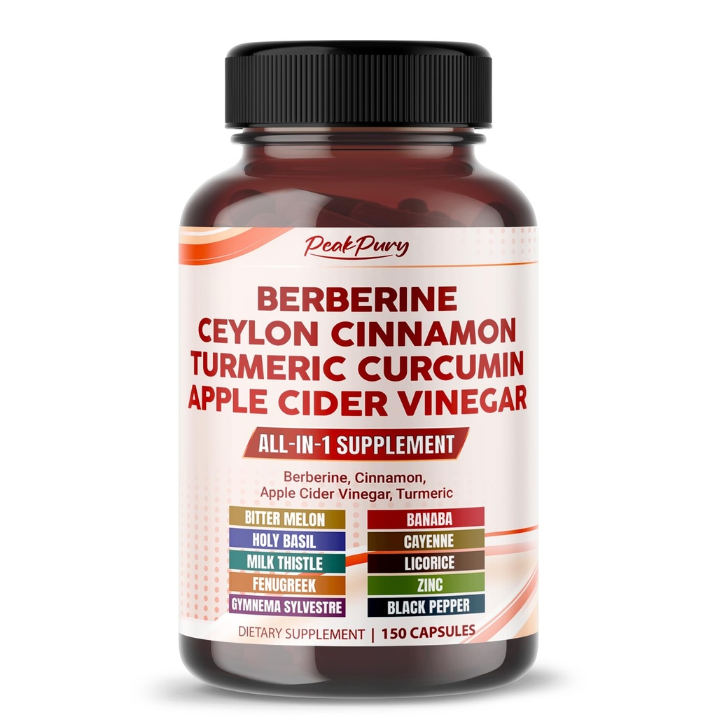 Berberine Cinnamon Apple Cider Vinegar Turmeric - Overall Wellness Support