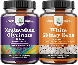マグネシウムのGlycinate 400mgのカプセルおよび白い腎臓の豆のエネルギー ブースターの束 - 白い腎臓の豆のエキスの丸薬および自然なベジタリアンの補足