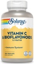 シトラスBioflavonoids、1:1の比率のSOLARAYのビタミンC 500mg - 酸化防止剤および免疫サポート補足-ローズHIPSおよびAcerola、ビーガン、60日の保証、125のサービング、250のVegeCapsのビタミンC