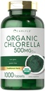カルリールクロレラ錠 オーガニック500mg | 1000カウント | ベジタリアン・非GMO・グルテンフリー対応サプリメント
