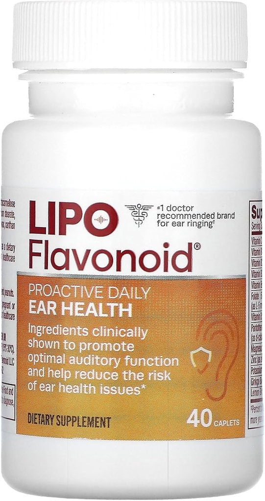 Lipo-Flavonoidによる積極的な毎日の耳の健康の補足は、長期を促進し、最適の講堂機能および認知の健康、40の小冊子を支えます