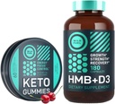 ビタミンD3およびKeto MCTオイルのガミーのエネルギー咀嚼力および回復束が付いているワイルド燃料HMB