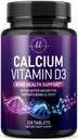 Calciumの補足1200のmg -最もよい吸収のためのビタミンD3と-サポート免疫の健康、骨及び歯-D3の自然なCalciumの炭酸塩+ 1600 IU -女性及び人のための米国でびん詰めにされる- 120のタブレット