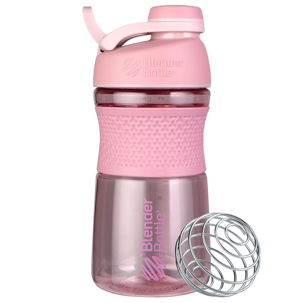 BlenderBottle SportMixer シェーカー ボトル パーフェクト のために プロテインシェイクスアンドプレワークアウト, 20-Ounce, ローズ