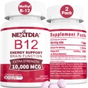 B12ビタミン10,000 mcg、メチル化されたビタミンB12の皮下 - エネルギー ブースト、焦点、Metabolism及び頭脳の健康サポート、免疫システム サポート、速い分解、自然ないちごの味、180のサービング