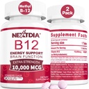 B12ビタミン10,000 mcg、メチル化されたビタミンB12の皮下 - エネルギー ブースト、焦点、Metabolism及び頭脳の健康サポート、免疫システム サポート、速い分解、自然ないちごの味、180のサービング
