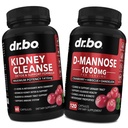 キドニークレンジング&Dマンノーズサプリメント - キドニーデトックスサポートサプリメント、Dマンノーズ500mg 1000mgカプセル - DMannose&ナチュラルクランベリーは、腎臓、膀胱および尿路の健康補助食品をサポート