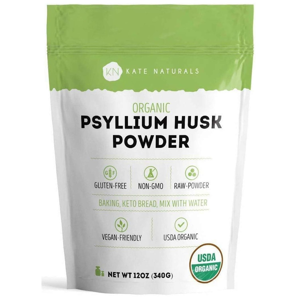 ベーキング、繊維及び消化のためのケイトNaturalsのPsylliumの殻の粉。 犬及び猫のためのPsylliumの種の粉(12oz、有機性、グルテンフリーのペット金庫)