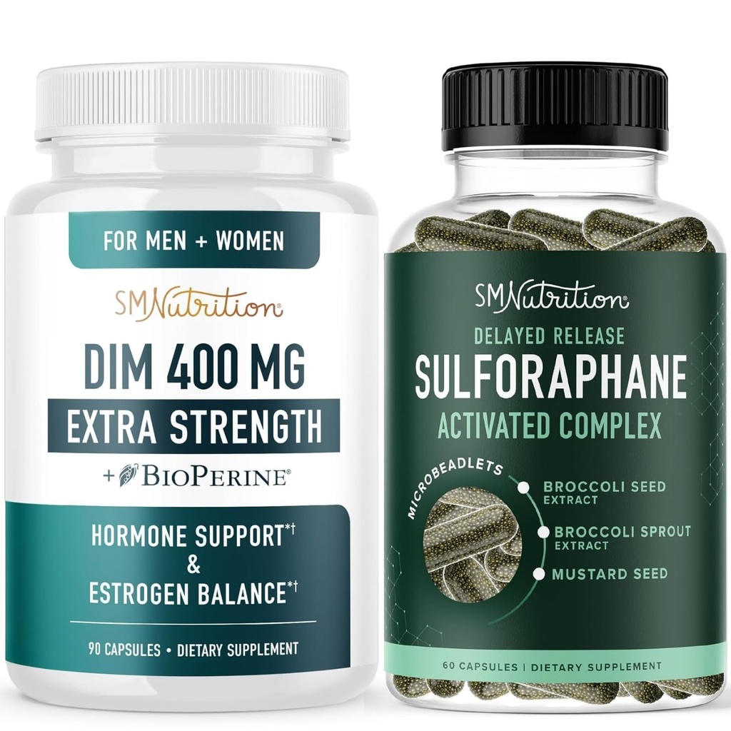Sulforaphaneのコンプレックス及び女性のための高められたエストロゲンのバランスのための400mg DIMの補足 余分強さDIM (90のサービング)の高度のMicrobeadletのホルモンのバランスの補足(60のサービング)