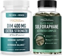 Sulforaphaneのコンプレックス及び女性のための高められたエストロゲンのバランスのための400mg DIMの補足 余分強さDIM (90のサービング)の高度のMicrobeadletのホルモンのバランスの補足(60のサービング)
