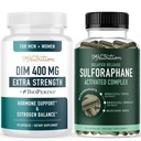 Sulforaphaneのコンプレックス及び女性のための高められたエストロゲンのバランスのための400mg DIMの補足 余分強さDIM (90のサービング)の高度のMicrobeadletのホルモンのバランスの補足(60のサービング)