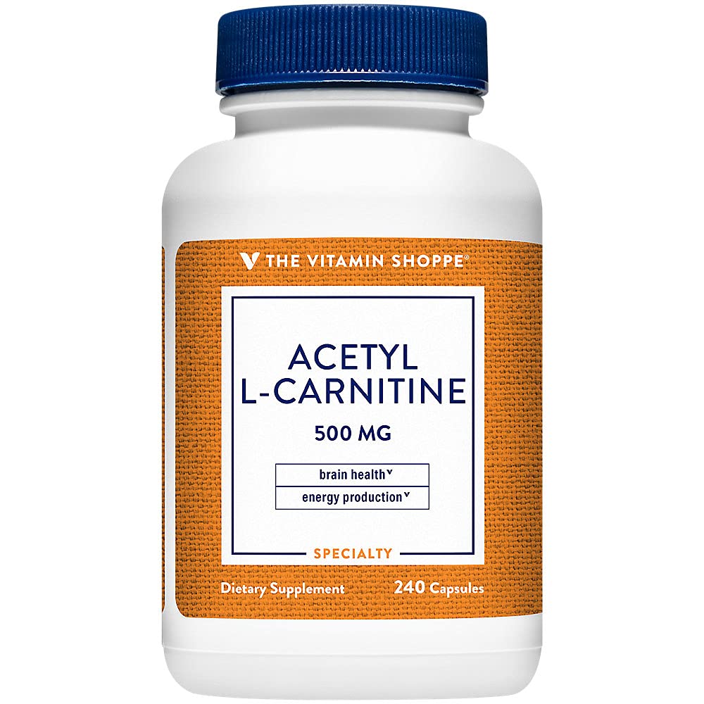 ビタミンShoppe Acetyl-L-Carnitine 500mg - 健康な頭脳及び記憶機能をサポートし、エネルギー生産を促進します - CarnipureTMはL-Carnitine(240カプセル)の最も純粋な形態を提供します