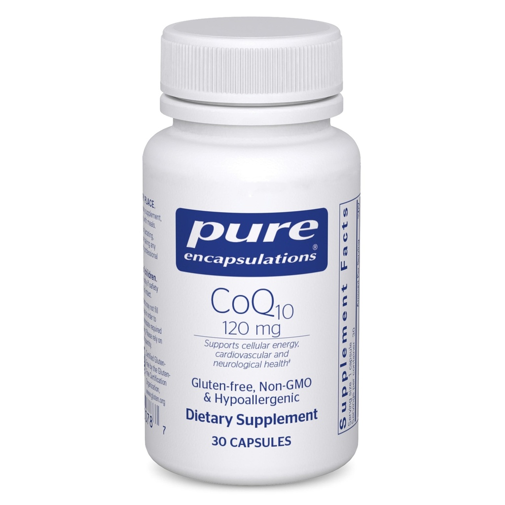 純粋なカプセル化CoQ10 120 mg - 心の健康、エネルギー、酸化防止剤、脳および記憶健康のための補酵素Q10の補足 - 細胞の健康、認知及び心血管サポート* - 30のカプセル