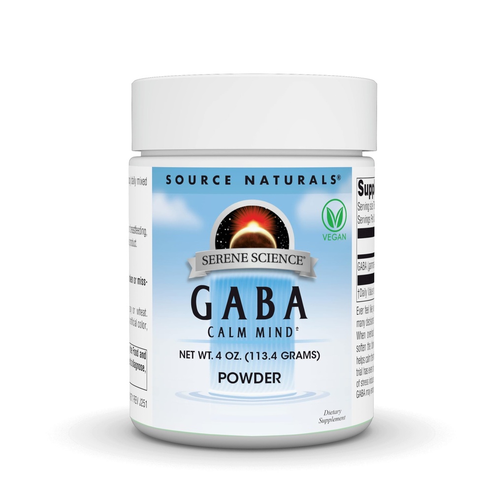 源のNaturalsのSereneの科学GABAのカルムの心- 4つのozの粉