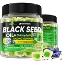 黒い種油のグミー及びChlorophyll、Hydrlyzedコラーゲン、未加工マヌカの蜂蜜、有機性風邪-皮、毛及び釘、消化器、全面的な健康、1のパックのための最終的な吸収
