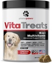 Vitaの御馳走 - 犬のビタミンとサプリメント - 犬のための麻油 - 犬のためのグルコサミンコンドロイチン - 皮膚とコートのためのオメガ3魚油 - プロバイオティクス - 犬の関節サプリメント - 120犬マルチビタミン咀嚼