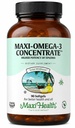 マキシ健康オメガ3サプリメント - Omega-3魚油濃度 - EPA / DHA脂肪酸の高効力源 - 心臓、脳および関節の健康 - コーシャ認定ワイルドキャッチフィッシュ - 90ベジタリアンソフトゲル