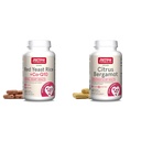 ジャローフォーミュラレッドイーストライス1200mg&Co-Q10 100mg/サービング120ベジギーキャップ-60サービング&ハート健康ヴィーガン&シトラスベルガモット500mg-60サービング(野菜キャップ)