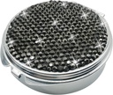 ビタミン/魚油/サプリメントの旅行薬のキット(コンパートメントブラック)のためのBling Pill Case for Purseの薬のビタミンの容器のホールダーのポケットの丸薬のオルガナイザー