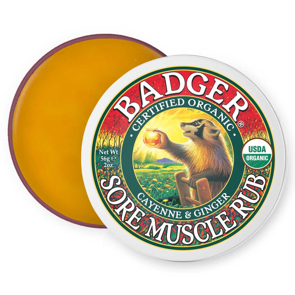 BADGERの有機性背筋肉は錫、2つのOZを摩擦します