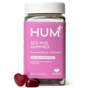 HUM栄養SOS PMSグミー、女性のためのPMSサポートサプリメント、サポートサイクル症状、ブロッキング、ホルモンバランス、ビタミンB6、クランベリー&シャステベリーヴィテックス、グルテンフリー、60ビーガンガミーが含まれています