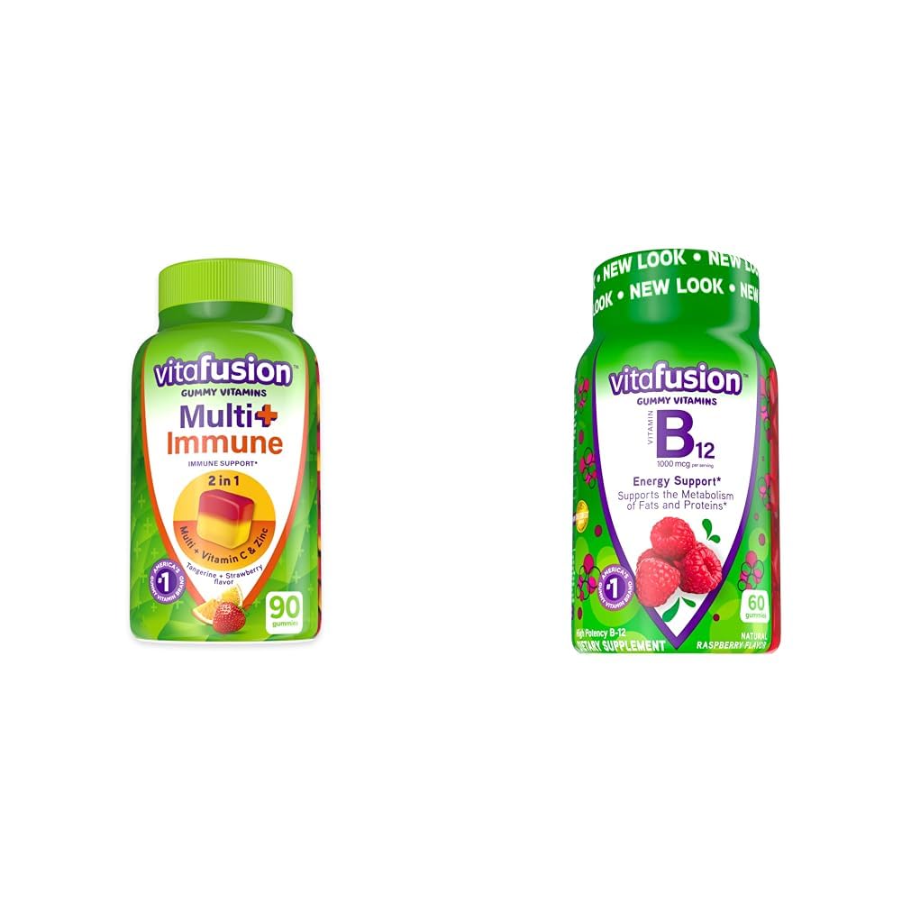 ビタミンC、亜鉛B12のGummyのビタミン、ラズベリーの味、60ctのVitafusion多+の免疫サポート*大人のGummyのビタミン