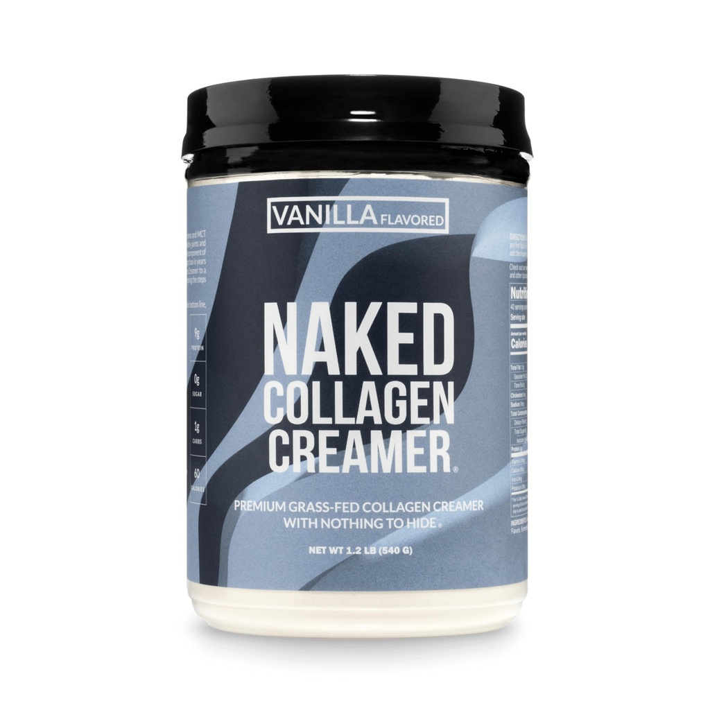 Naked Collagen Coffee Creamer - コーヒーのためのバニラコラーゲンクリーム - 乳製品フリー、グルテンフリー、GMOフリー - 髪、肌、爪をサポート - 40 サービング