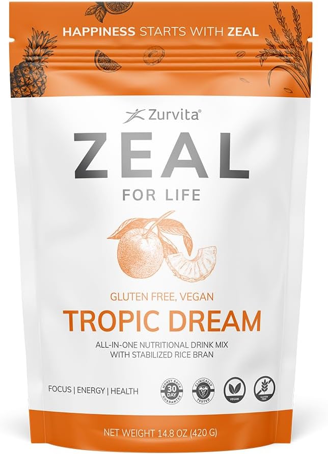 Zurvita - ライフ30日間のウェルネスバッグのためのZeal - Tropic Dream Flavor、毎日栄養補助食品、免疫、および全体的なウェルネス - 420グラム