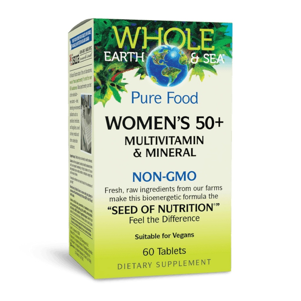 自然な要因 全地球及び海の女性の50+のMultivitamin及び鉱物、1のサービングは野菜、60のタブレットの1⁄2ポンドに等しい栄養を含んでいます