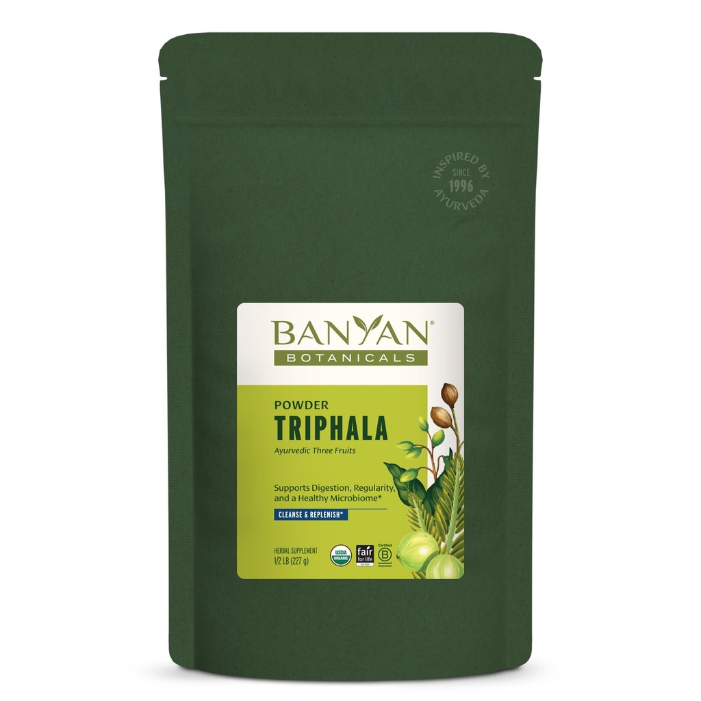 Banyan Botanicals Triphalaパウダー - Amla、ハリタキ&ビヒタキの有機消化サプリメント - 消化、コロンサポート&ヘルシーガットマイクロバイオム* - 1/2ポンド - 非GMO持続的に供給ビーガン