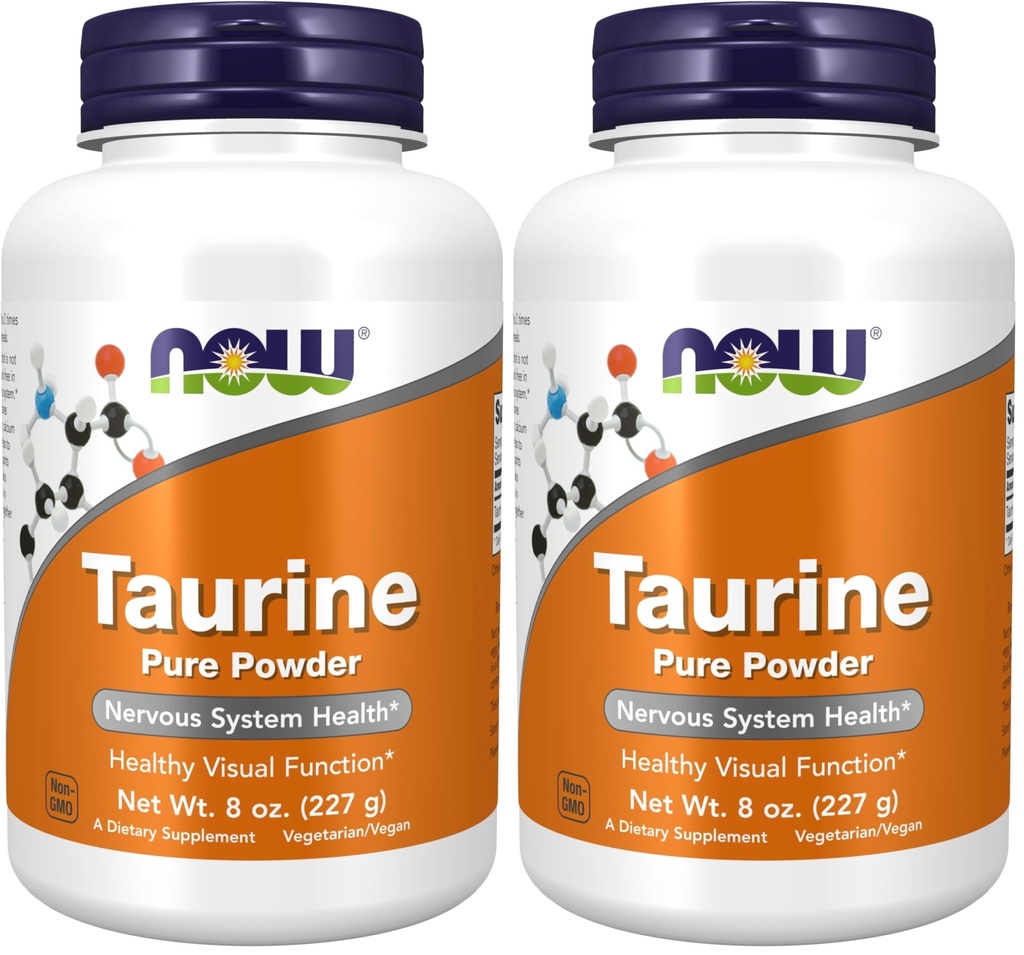 NOWの補足、タウリンの純粋な粉、神経系の健康*、アミノ酸、8-Ounce (パッケージ2)