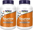 NOWの補足、タウリンの純粋な粉、神経系の健康*、アミノ酸、8-Ounce (パッケージ2)