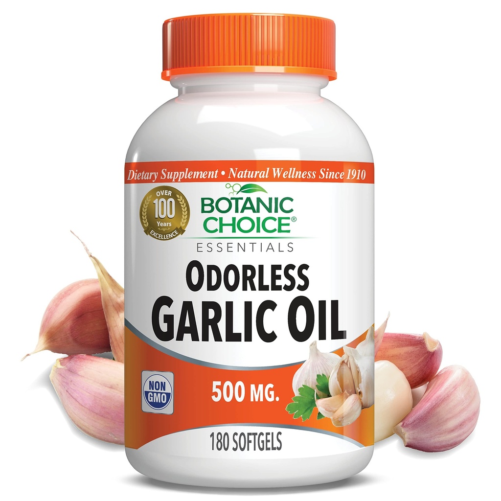 植物の選択 無臭のニンニク油のSoftgels - 大人のための酸化防止コレステロールおよび免疫サポート補足-グルテンフリー非GMO - 180の丸薬