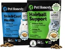 猫の皮及びコートの健康及びヘアボール サポート束:光沢のあるコートのためのオメガ及びビオチンの咀嚼及びファーボールの救済(鶏30日の供給)