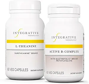 Integrative Therapeutics Bundle with Active B-Complex, 60 Capsules & L-Theanine, 60 Capsules - Active B-Complex to Support Energy Metabolism with 8 B-Vitamins* - L-Theanine to Support a Relaxed State*