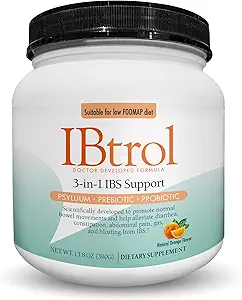 IBtrol® 3–in–1 サイリウム、プレバイオティクスおよびプロバイオティクスとの IBS の腸の健康の補足は、IBS の症状、ガス、漂白、Diarrhea、便秘、腹痛 60 のサービング(自然なオレンジ味)を管理します