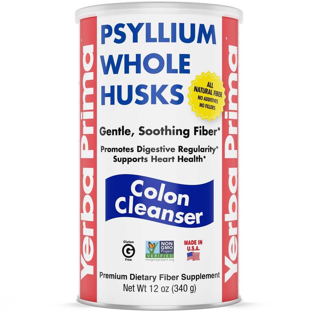 Yerba Prima の syllium の全体の小屋、1 本のびん 12 の oz -繊維の補足、ビーガン、砂糖か人工的な甘味料、非 GMO のグルテンフリー