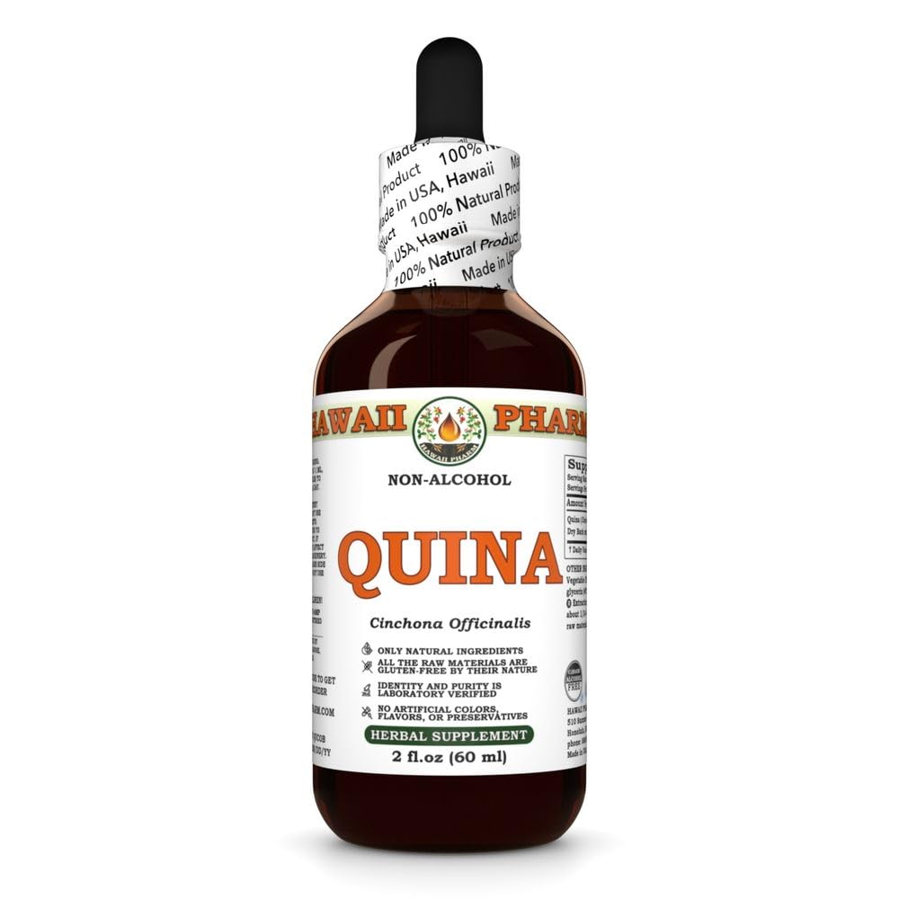 Quina (Cinchona Officinalis) Dry Bark Glycerite, All Natural, Vegan, Lab Tested Alcohol-Free Liquid Extract - 2 fl.oz