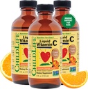 CHILDLIFE ESSENTIALS Liquid Vitamin C - Pure Vitamin C Liquid Supplement for Kids, Immune System Support, Great Taste - Natural Orange Flavor, 4 Fl Oz (Pack of 3)