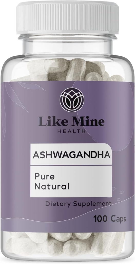 Like Mine Ashwagandha (100 Capsules), No Fillers, Pure & Natural, Herbal Supplement for Women