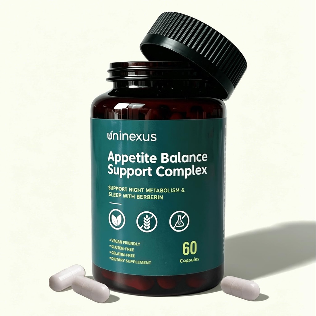 Nighttime Fat Burner & Sleep Aid for Women Men, 60 Capsules | PM Metabolism Booster, Weight Loss Supplement, Appetite and Cravings Control, Berberine, L-Theanine