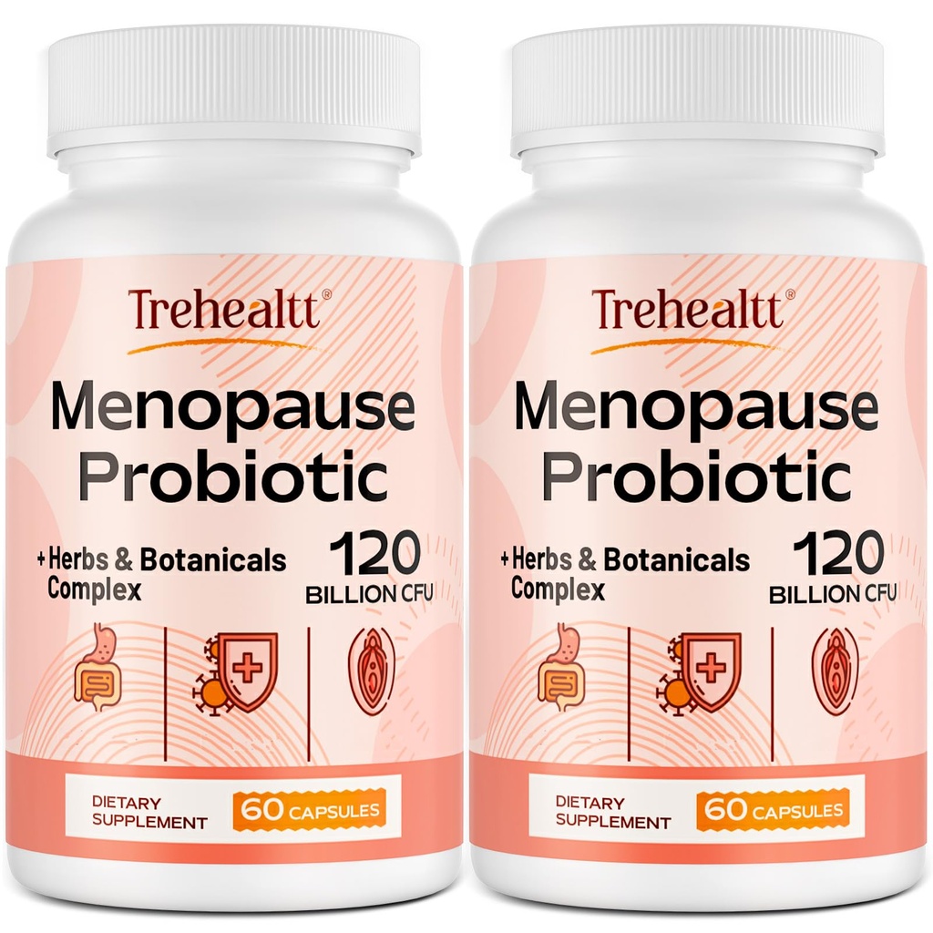 女性のための更年期のサプリメント, 120 Billion CFU Probiotic, 13-in-1ハーブ&ボタニカルコンプレックス, ホルモン更年期のために, ホットフラッシュ, 夜の汗, 気分のスイング, 睡眠障害, ビーガン, 120 キャップ