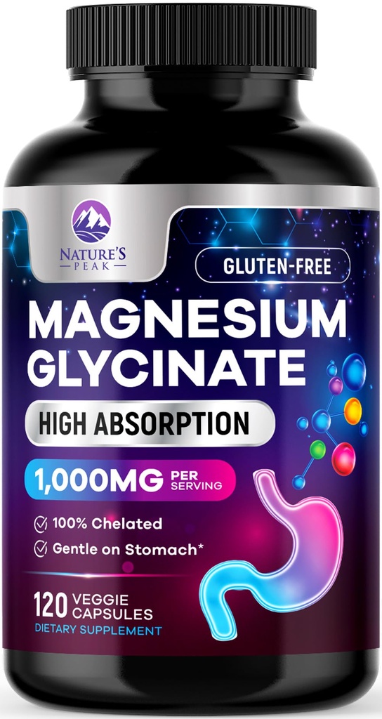 マグネシウムのGlycinate 500mgのカプセル-最高の吸収のための純粋及びChelated-サポート筋肉、Nerve及び中心の健康、睡眠サポート-全ボディ サポートのための最もよいマグネシウムの丸薬の補足- 120のカプセル