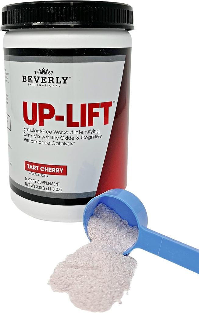 Beverly International Up-Lift Stimulant Free 330 grams. Workout Energy Drink Mix w/Nitric Oxide & Cognitive Performance Catalysts. UP Your Gaming. Beta Alanine, L-Citrulline, L-Tyrosine.