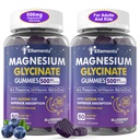 大人のためのマグネシウムのGlycinateのグミー500mg/250mgは子供のためのティーン、砂糖の自由なマグネシウムのカルムの睡眠の援助、睡眠のためのL-TheanineのグリシンB6、カルム、筋肉、Relaxの頭脳、Melatonin、2Packを眠ります