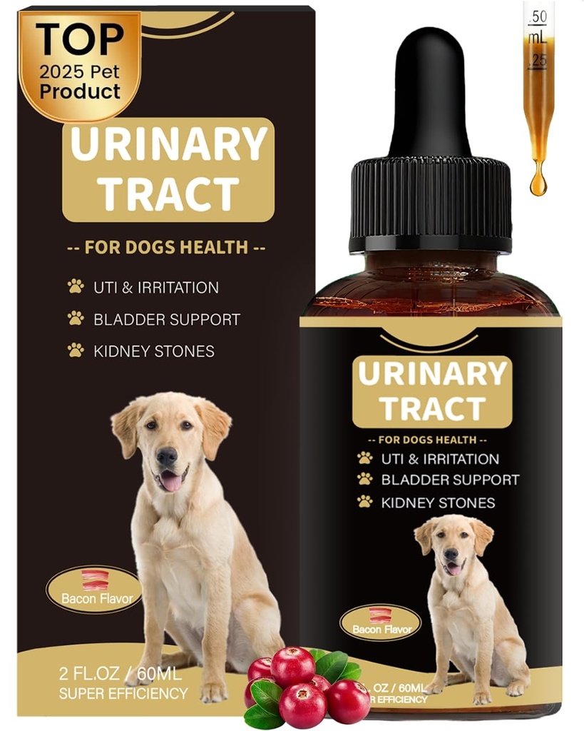Dog UTI Treatment - Cranberry Supplement Drops for Dogs UTI - Urinary Tract Infection Treatment Medicine, Helps with Bladder & Kidney Health-Chicken
